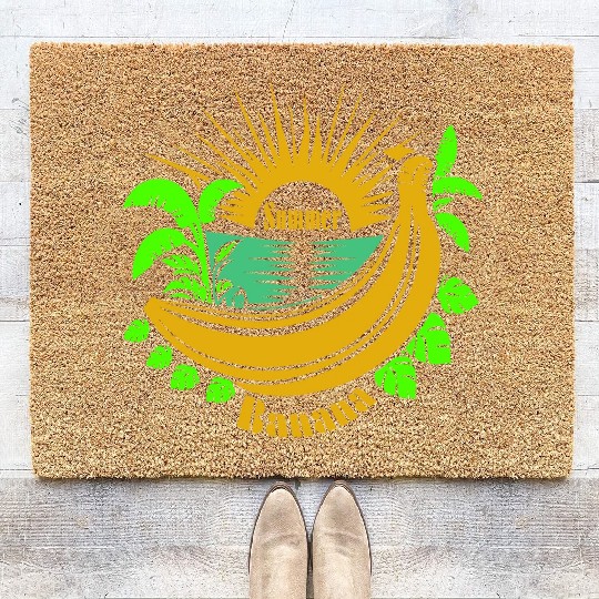 Banana Summer Vector Coir Doormats Design