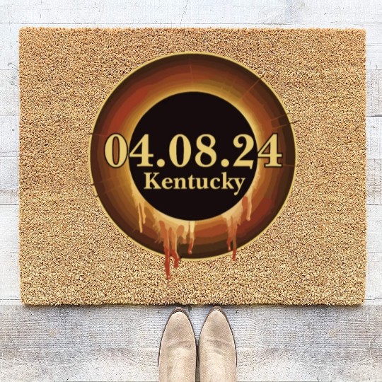 Total Solar Eclipse Path of Totality Kentucky Coir Doormats