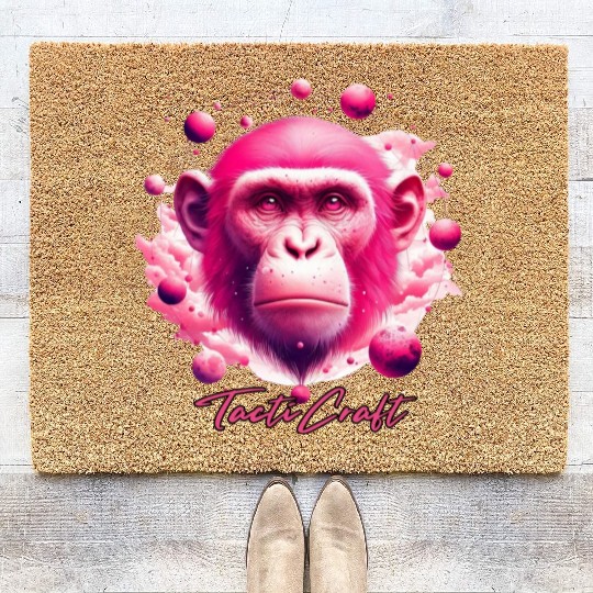 TactiCraft Pink Ape Galaxy Coir Doormats