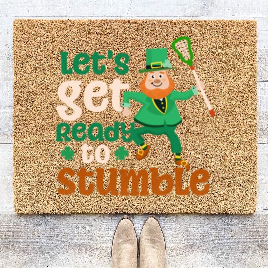 Lacrosse St. Patricks Day Ready To Stumble Coir Doormats