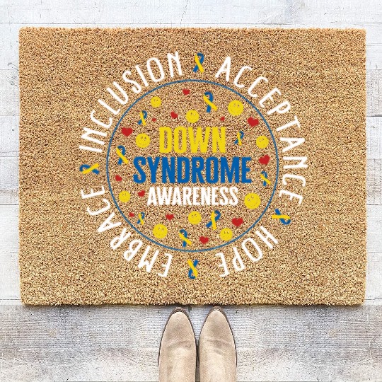 Down Syndrome Awareness Coir Doormats, Embrace Inclusion