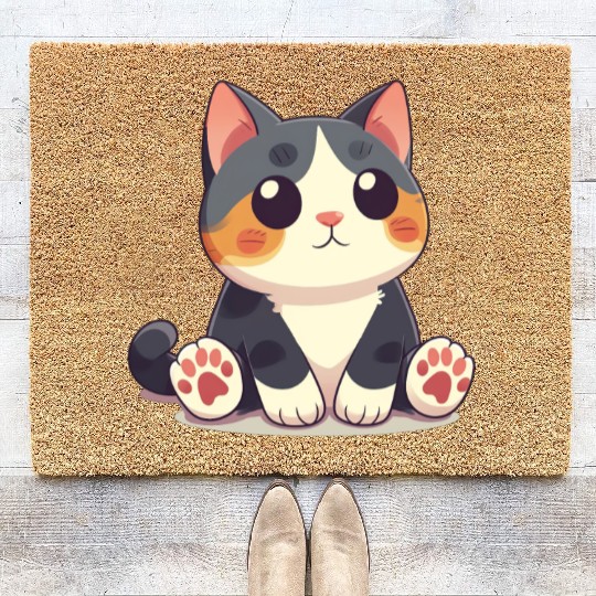 Super Cute Kawaii Cat Coir Doormats