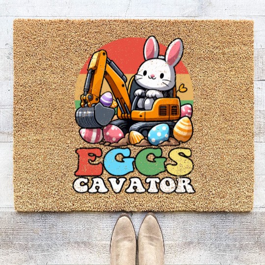 EGGSCAVATOR EASTER Coir Doormats