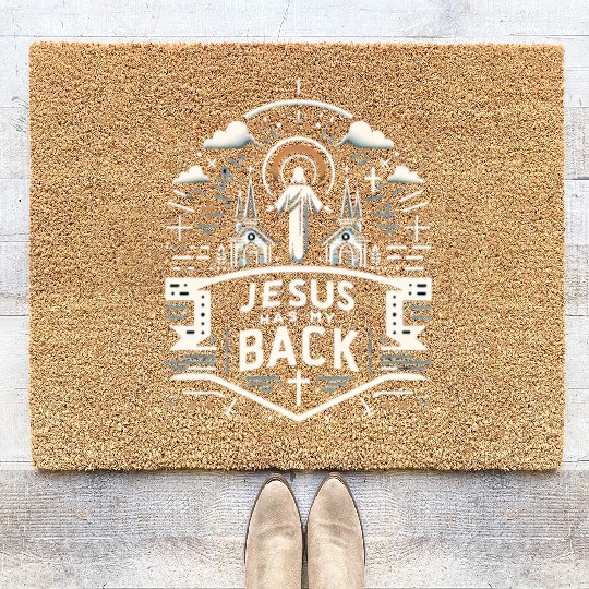 Jesus Has My Back 28 Coir Doormats