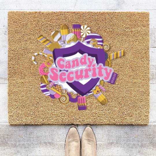 Candy Security Kids Parents Matching Birthday Coir Doormats