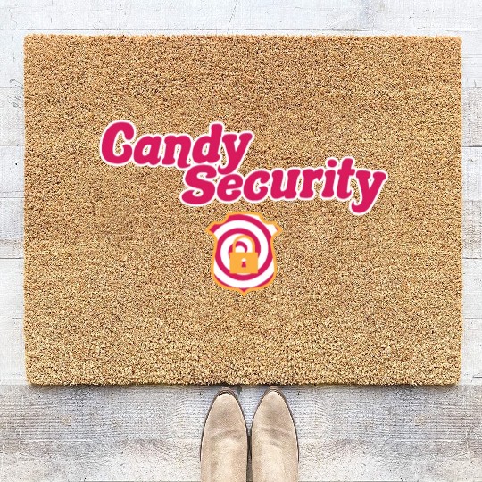 Candy Security Kids Parents Matching Birthday Coir Doormats