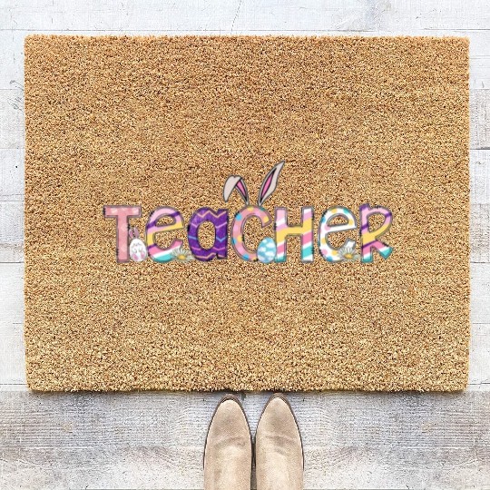 Teacher Easter Day Teacher Easter Easter Teachers Coir Doormats