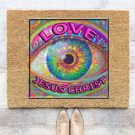 Eye (I) Love JESUS CHRIST Coir Doormats