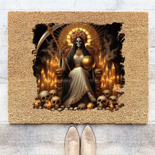 La Santa Muerte Saint Death Coir Doormats