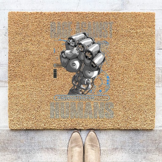 Rage Against Humans Robotics Engineer Programmer Coir Doormats