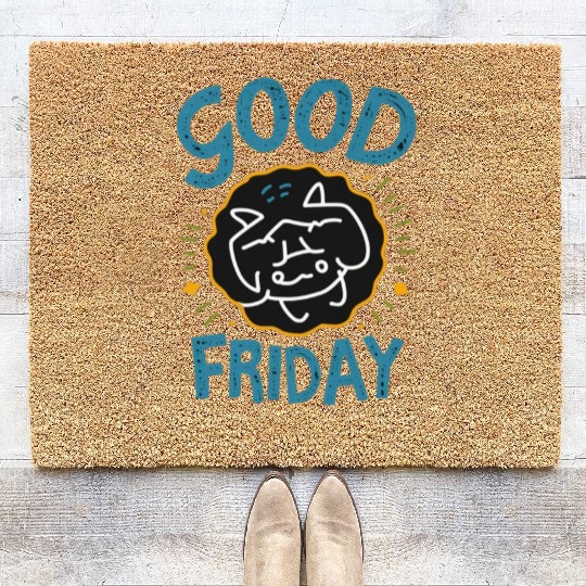 Good Friday Brings peaceful World. Coir Doormats