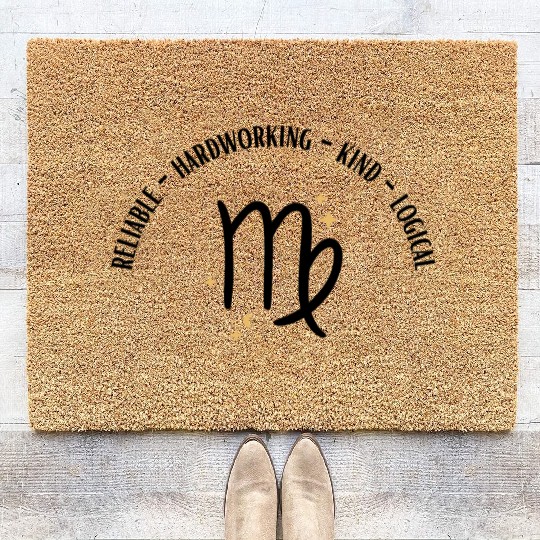 Virgo Zodiac Sign Design: Reliable, Hardworking Coir Doormats