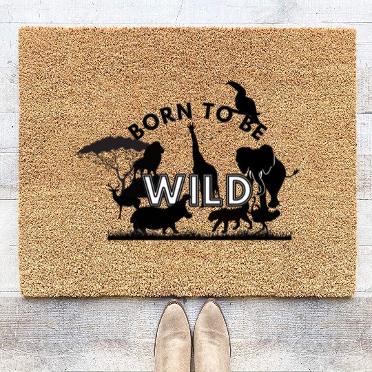Born To Be Wild Silhouettes Coir Doormats