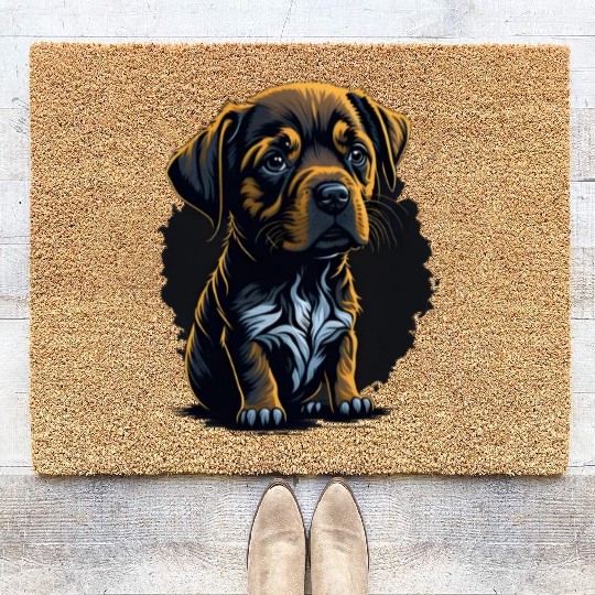 sad dog Coir Doormats