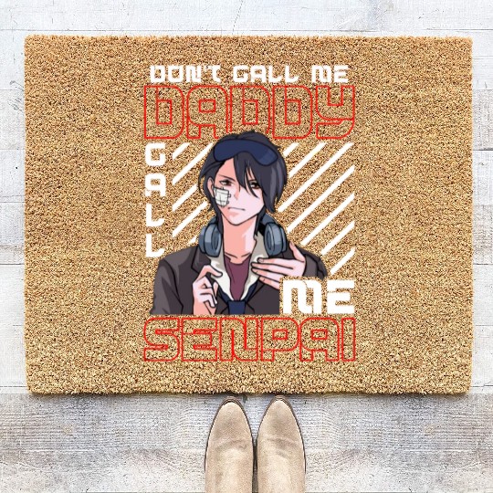 dont call me daddy call me senpai 3 Coir Doormats