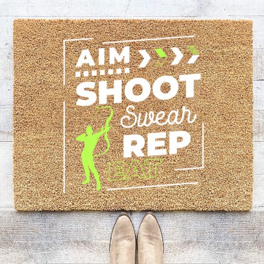 Archery Longbow Bow Club Coir Doormats