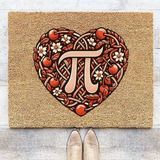 Cherry PI Day Coir Doormats