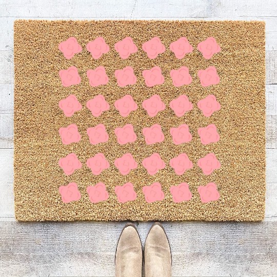 PINK SPRING FLORAL PATTERN Coir Doormats