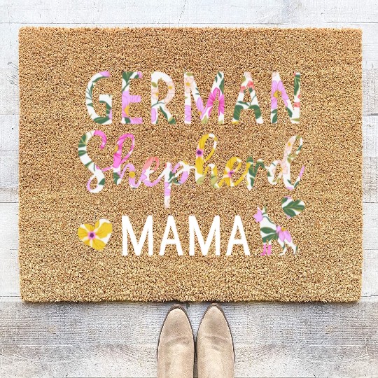 German Shepherd Mama Dog Lover for Mom Owner Coir Doormats