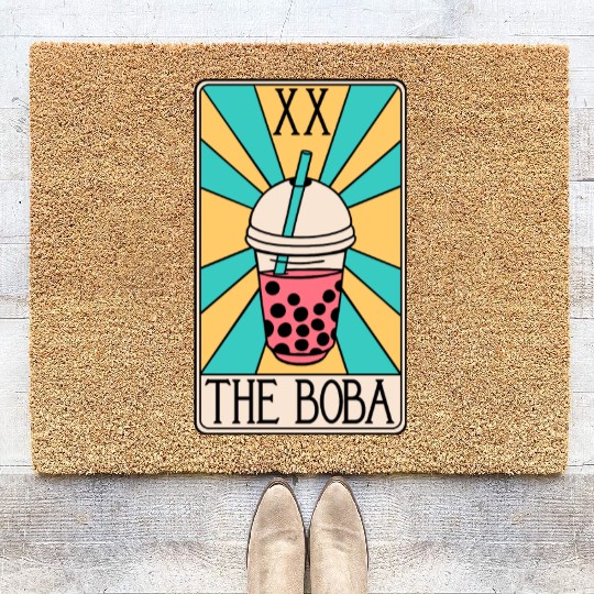 Boba Tarot Card - Bubble Tea Coir Doormats