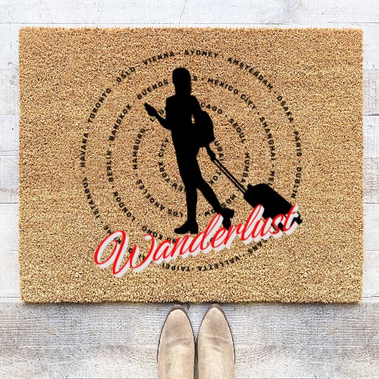 Wanderlust Solo Travel Coir Doormats