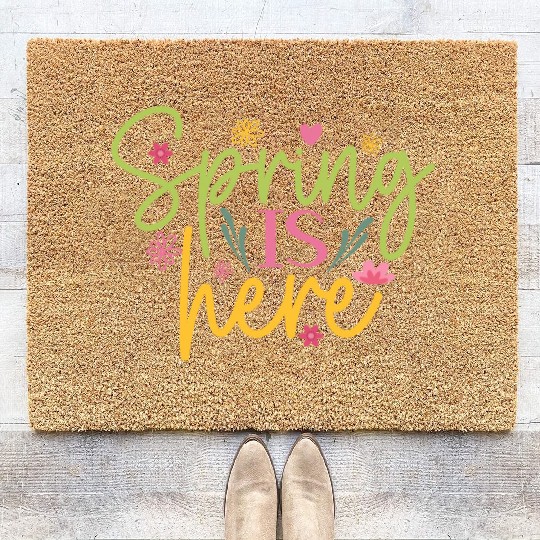 spring is here Coir Doormats
