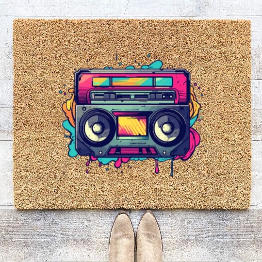 Retro Classic Cassette Tape for a 80s Fan Coir Doormats
