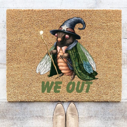 Funny Cicada We Out Cute Cicada Brood Emergence Coir Doormats