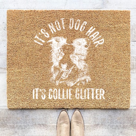 Unique Border Collie Design for Dog Lovers Coir Doormats