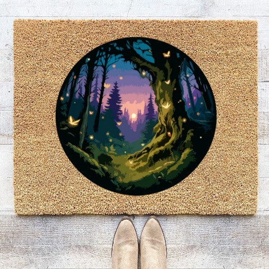 Enchanted Forest: Mystical Twilight Coir Doormats
