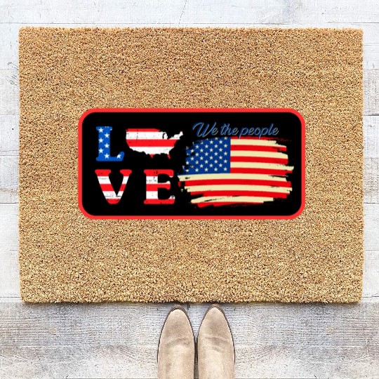 love america ,we the people Coir Doormats