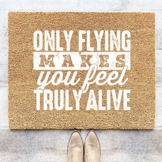 Flying Pilots Saying Coir Doormats