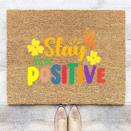 Stay Positive with Sunshine and Butterflies Coir Doormats