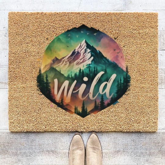 Landscape Mountains Wilderness Coir Doormats