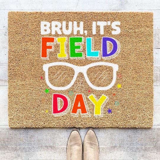 Bruh It's Field Day for Teacher Boys Coir Doormats