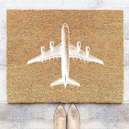 Jet Airplane For Hobby Rc Pilots Large Rc Model Coir Doormats