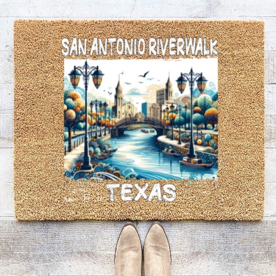 San Antonio Riverwalk Coir Doormats