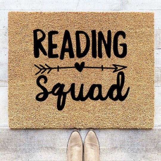 Reading Squad Teacher Appreciation Gift Book Lover Coir Doormats