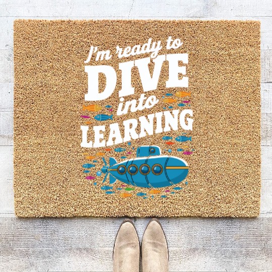 School Submarine Ready To Dive Into Learning Coir Doormats