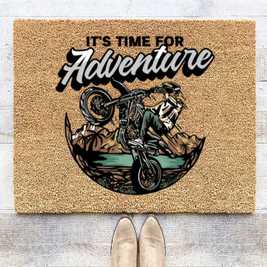 MOTOCROSS ITS TIME ADVENTURE Coir Doormats