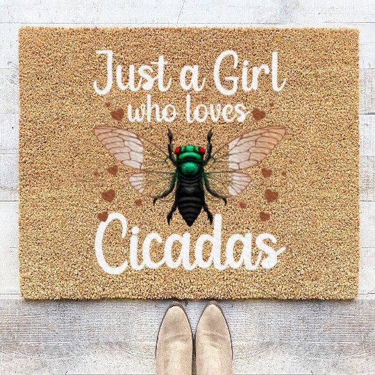 Cicadas Art Insect Lover Cicada Coir Doormats
