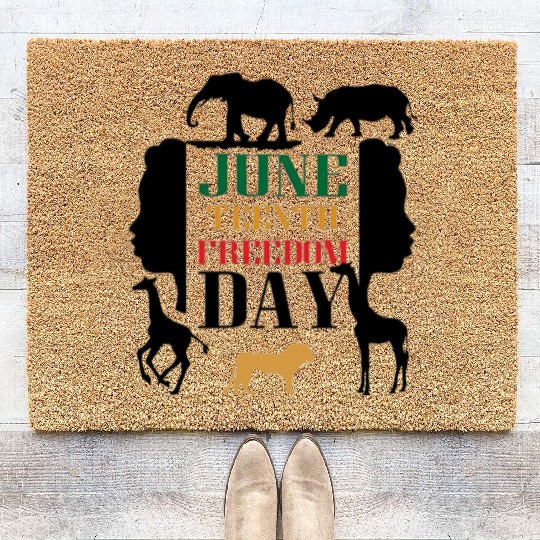 "Juneteenth Coir Doormats