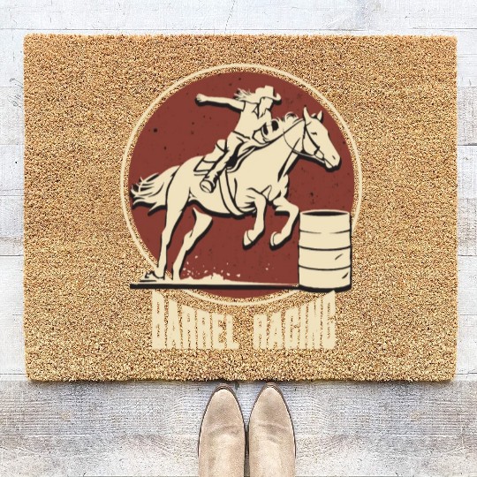 Barrel Racing Gifts Coir Doormats