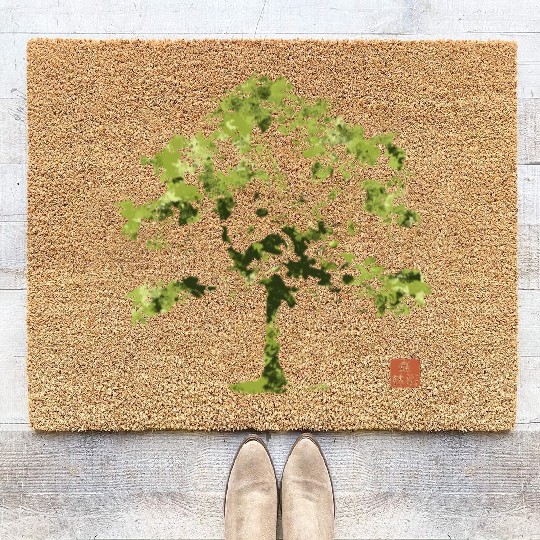 Forest Bathing Japanese Nature Forest Bather Coir Doormats