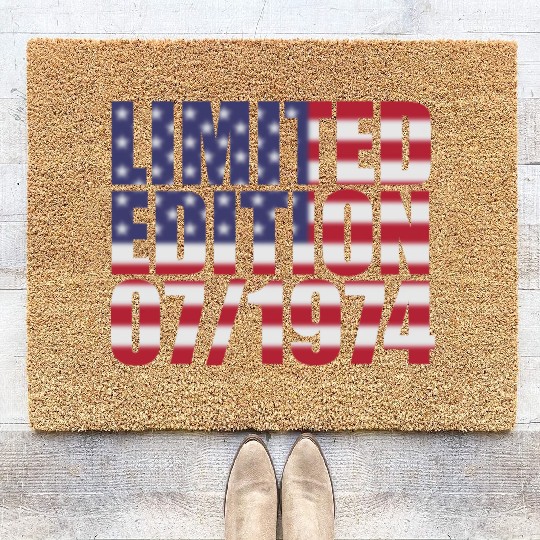 50th birthday Limited Edition USA 07/1974 Coir Doormats