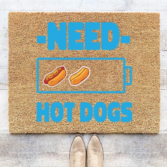 Hot Dog Adult Battery Need Hot Coir Doormats