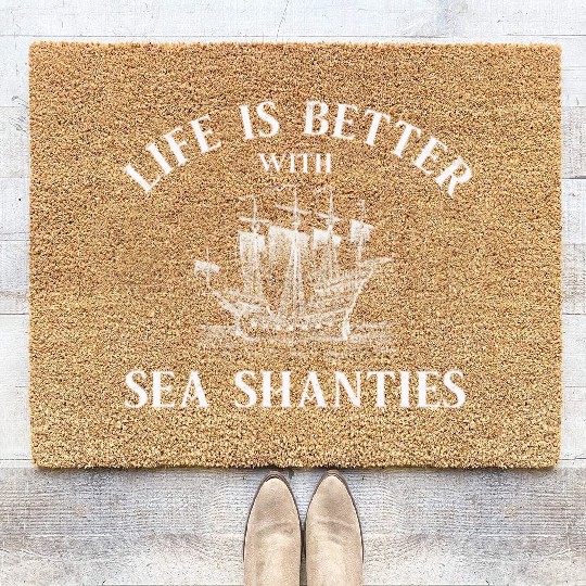 Sailor Meme Pirate Ship Ocean Sailing Coir Doormats