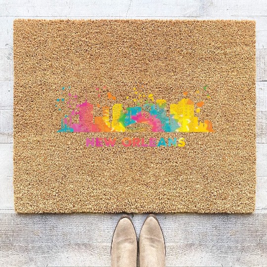 New Orleanian Skyline New Orleans Coir Doormats