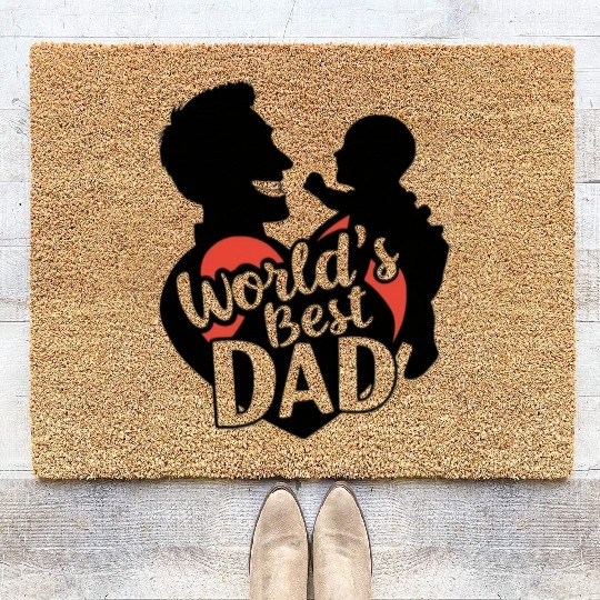 A creative father's day Coir Doormats design