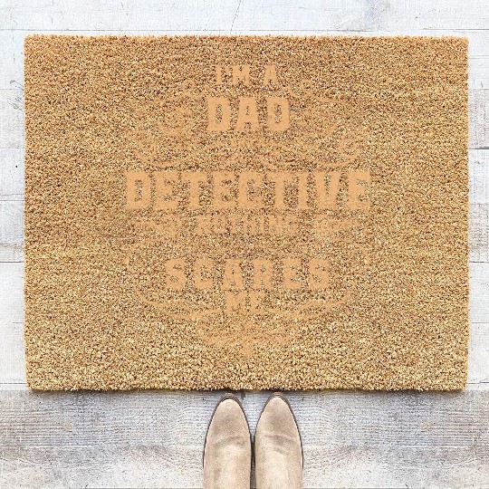 Sniffer Magnifying Glass Crime Sherlock Coir Doormats